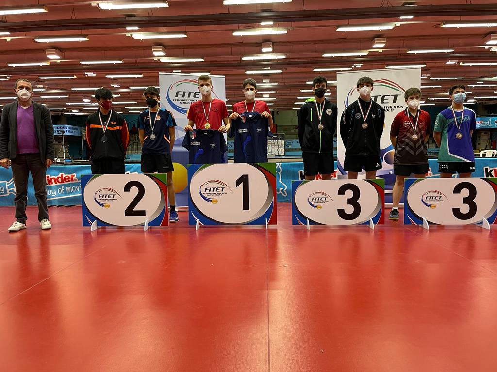 Campionati Italia Giovanili 2022 podio doppio maschile Under 15