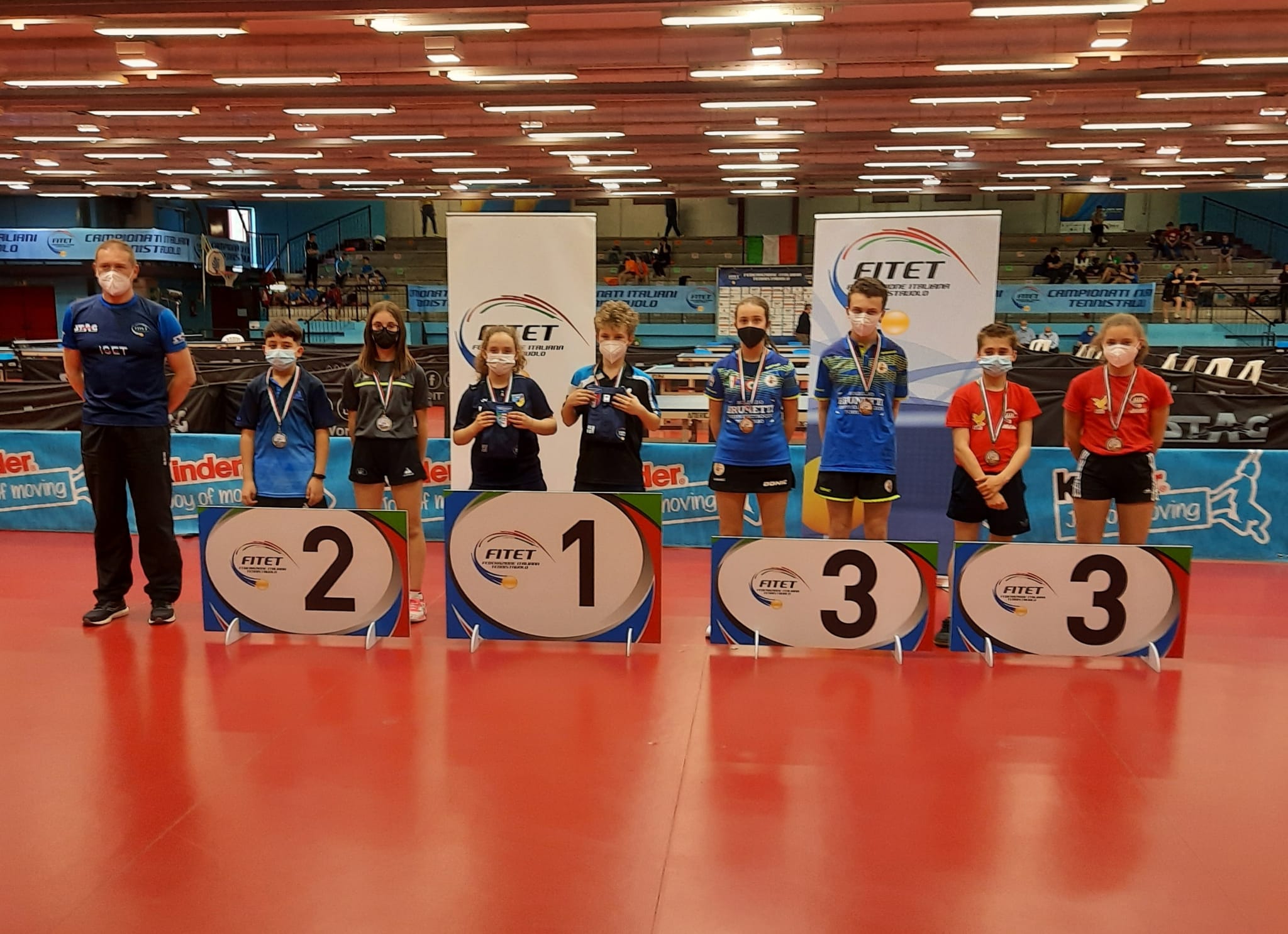 Campionati Italia Giovanili 2022 podio doppio misto Under 13