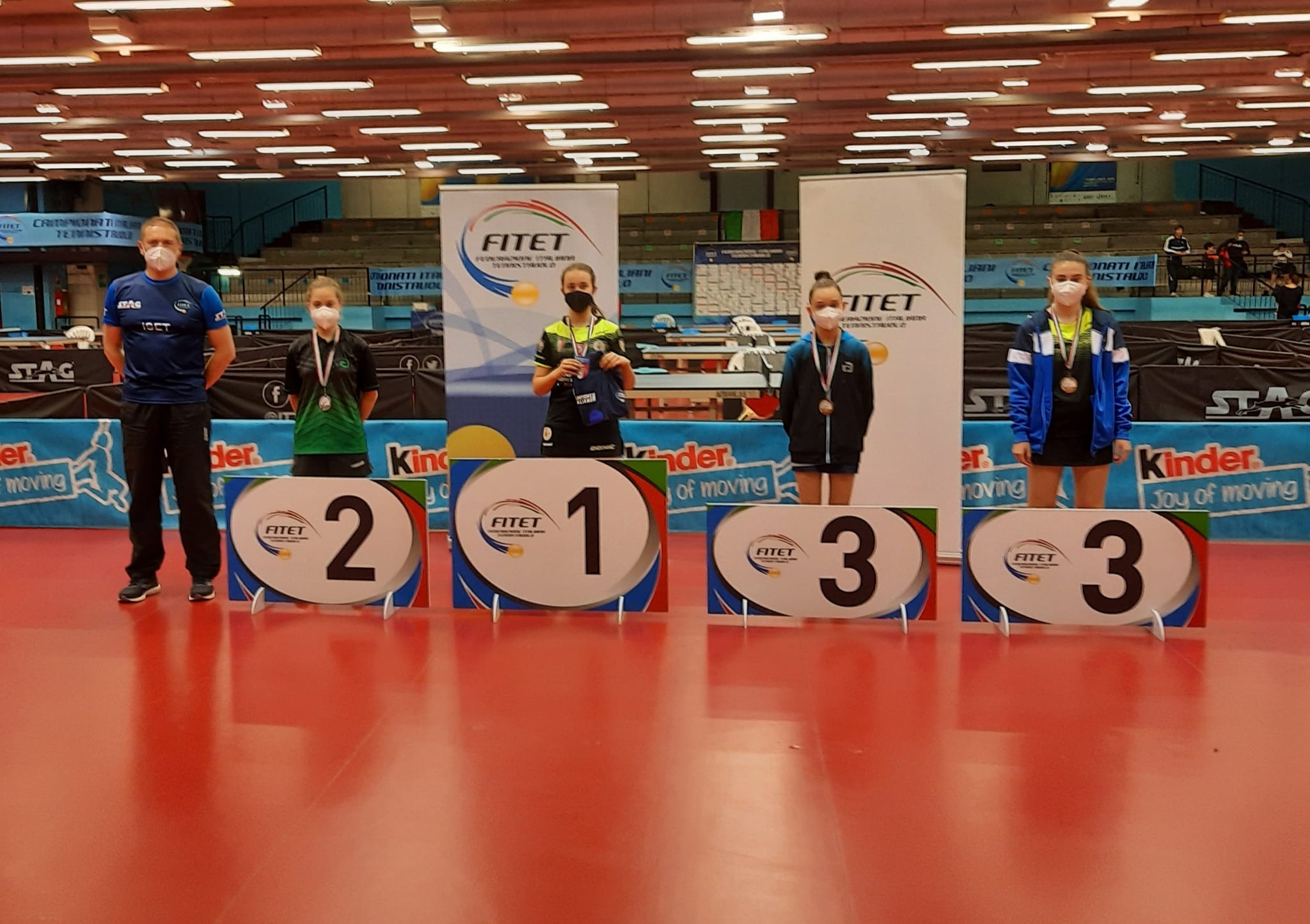 Campionati Italia Giovanili 2022 podio singolare femminile Under 13