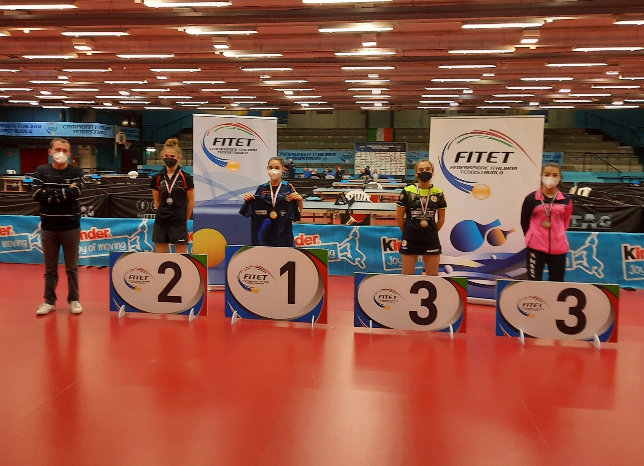 Campionati Italia Giovanili 2022 podio singolare femminile Under 15