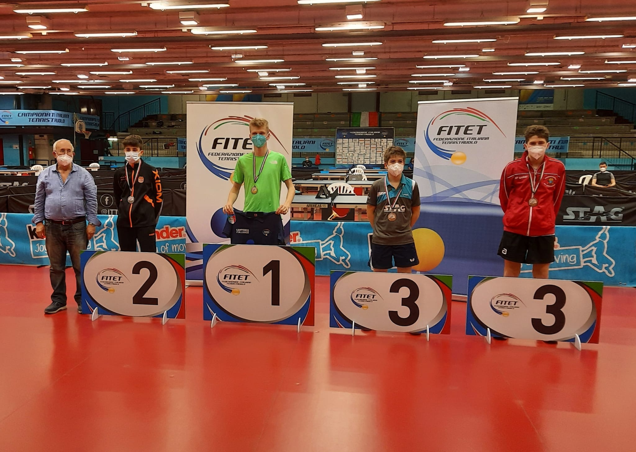 Campionati Italia Giovanili 2022 podio singolare maschile Under 15