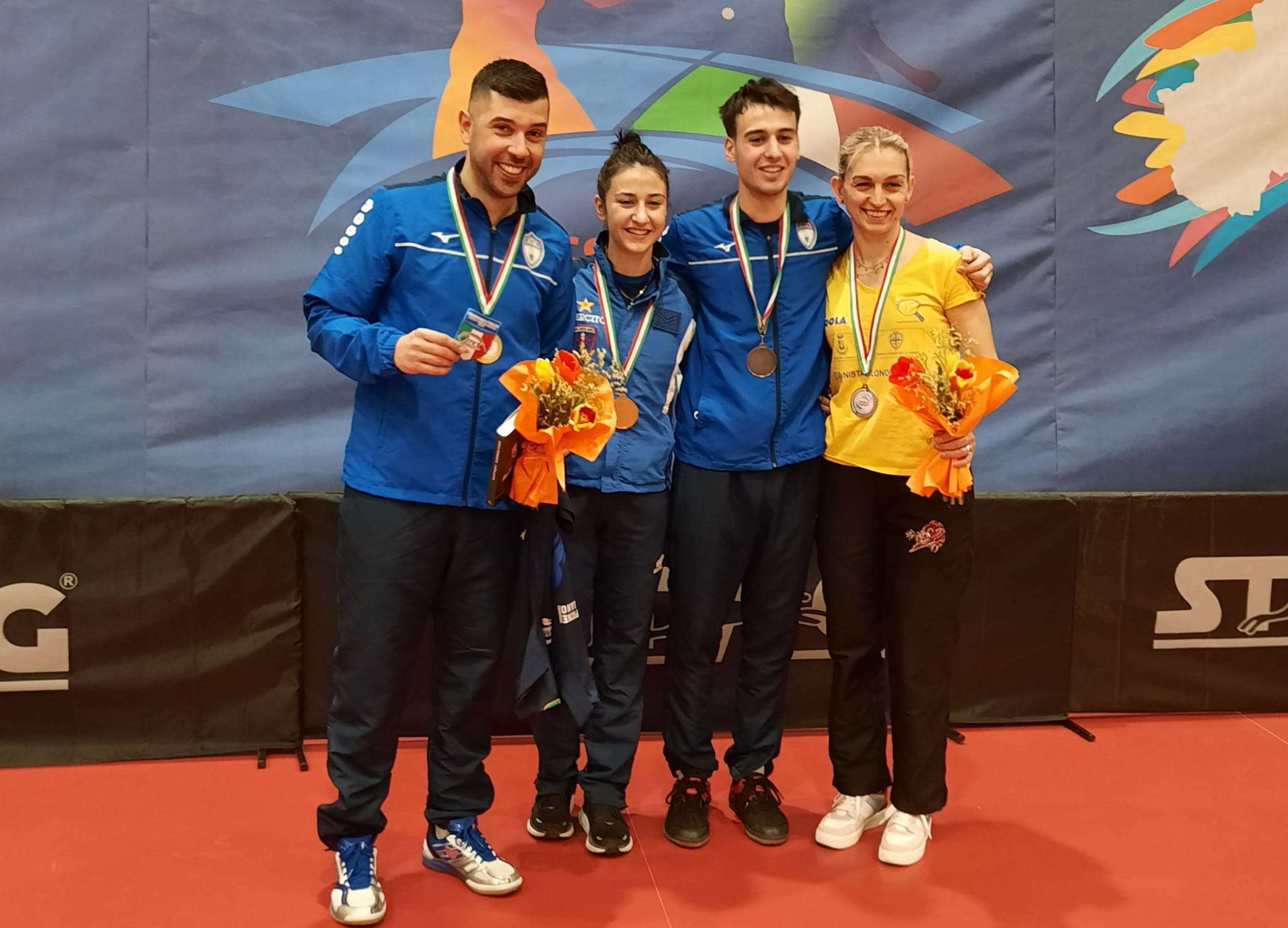 Campionati Italiani Assoluti di Biella 2022 Niagol Stoyanov Giorgia Piccolin Jordy Piccolin e Nikoleta Stefanova