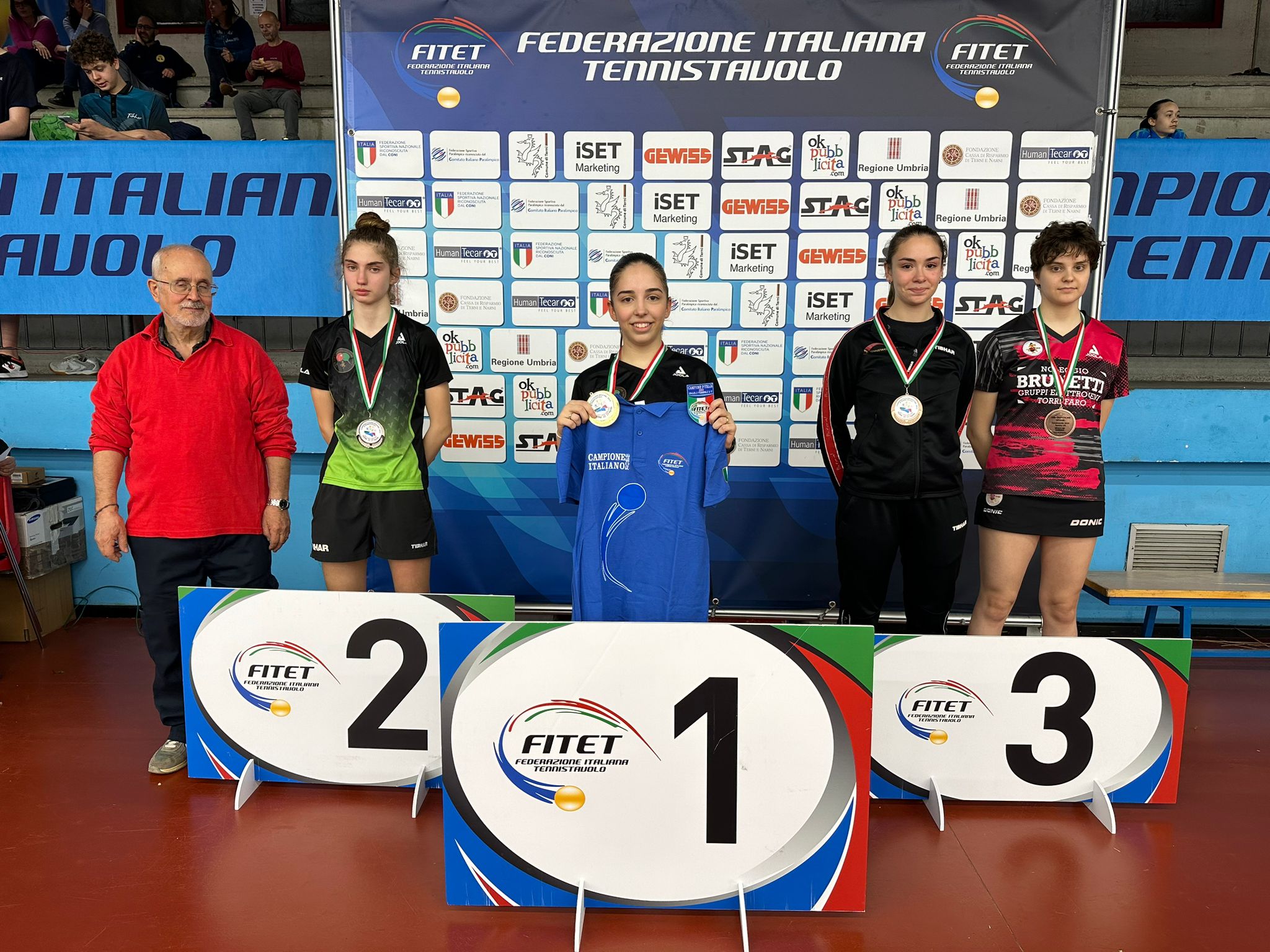 Campionati Italiani Giovanili 2023 podio del singolare femminile Under 17