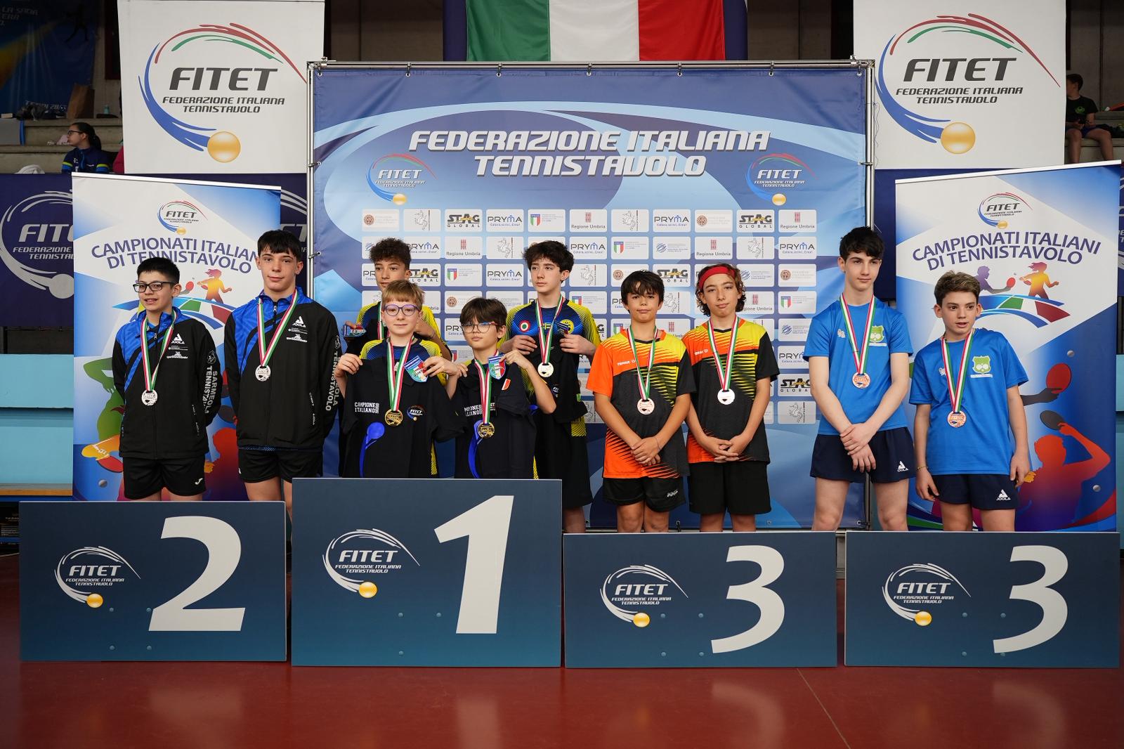 Campionati_Italiani_Giovanili_2026_podio_della_gara_a_squadre_Under_13_maschile