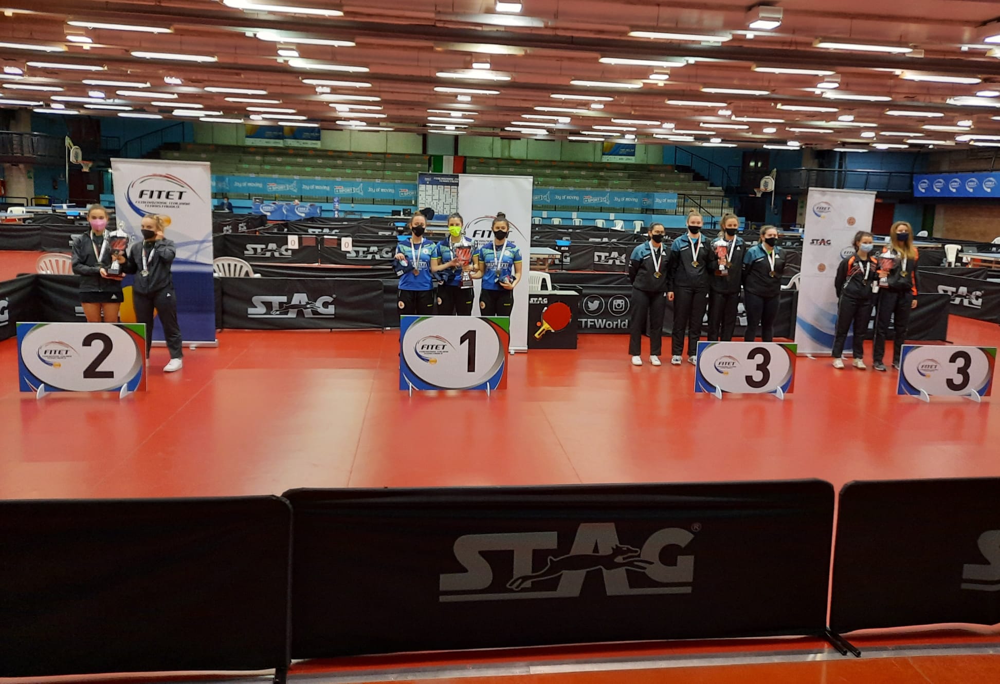 Campionati Italiani Giovanili Juniores e Under 21 2021 podio a squadre Under 21 femminile