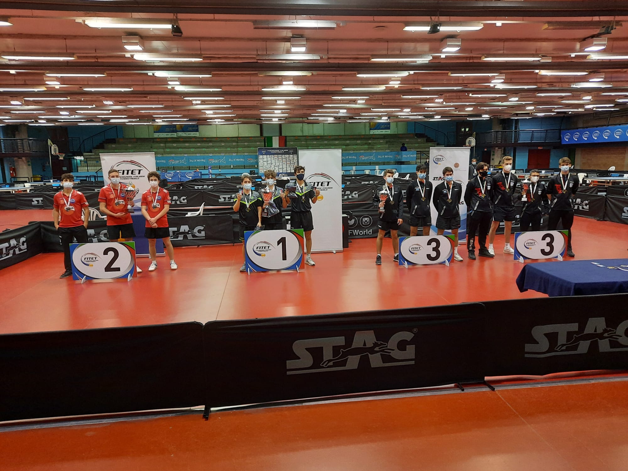 Campionati Italiani Giovanili Juniores e Under 21 2021 podio a squadre maschile Under 21