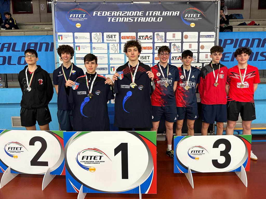 Campionati Italiani Giovanili Under 21 e Under 19 2023 podio doppio maschile Under 19