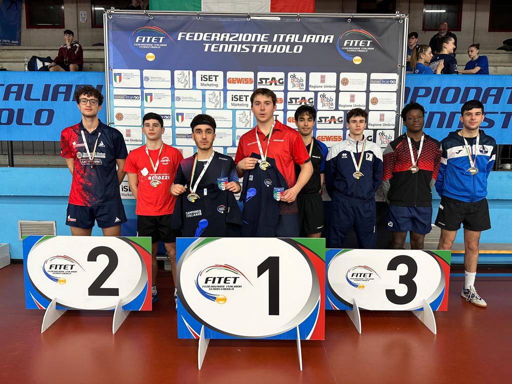 Campionati Italiani Giovanili Under 21 e Under 19 2023 podio doppio maschile Under 21