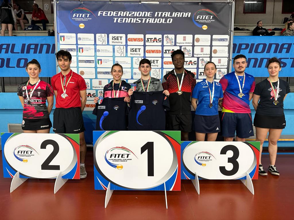 Campionati Italiani Giovanili Under 21 e Under 19 2023 podio doppio misto Under 21