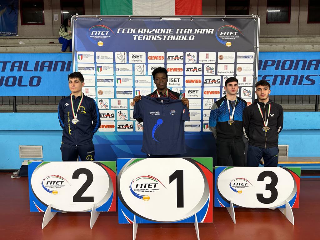 Campionati Italiani Giovanili Under 21 e Under 19 2023 podio singolare maschile Under 21
