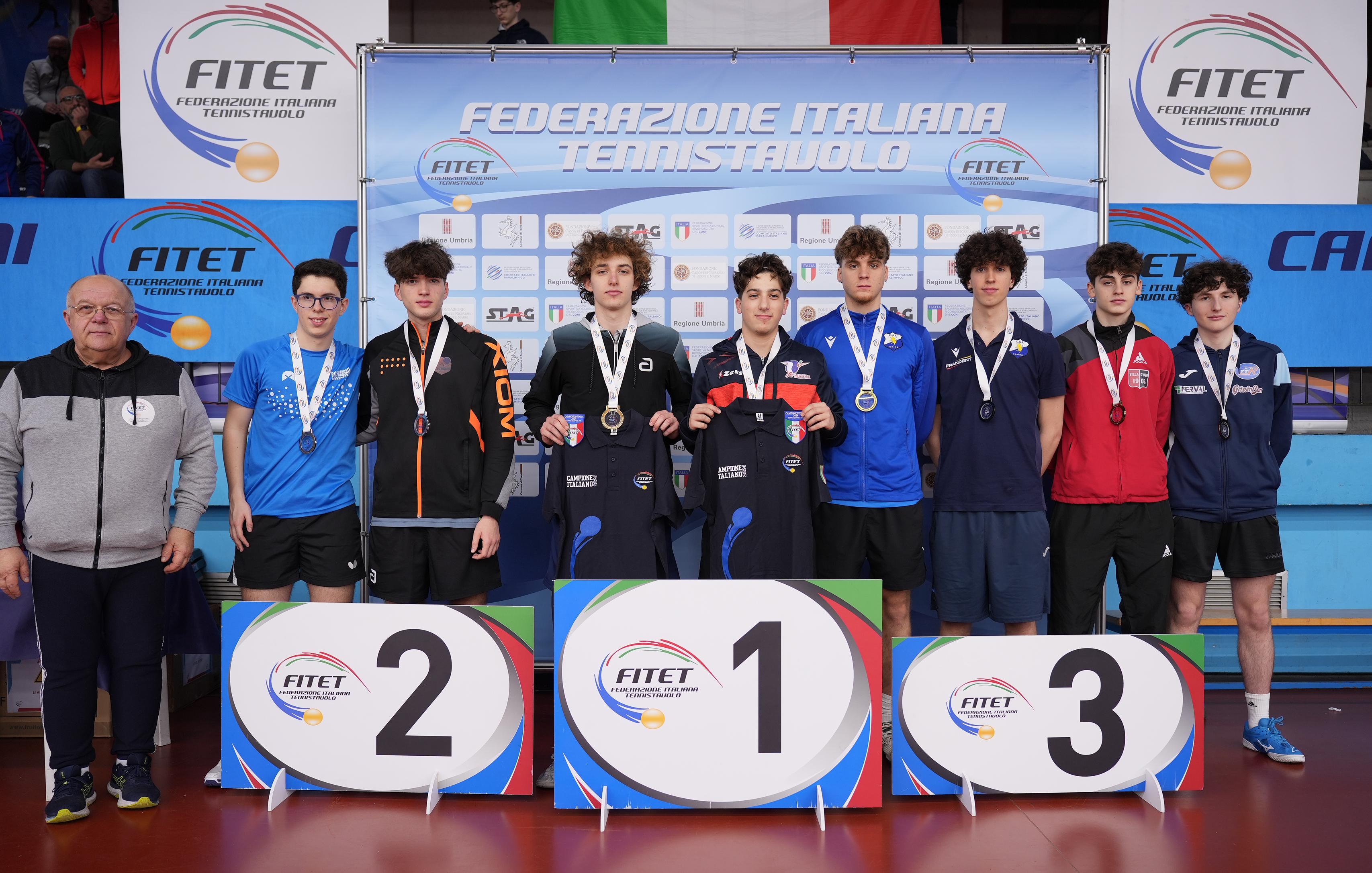 Campionati Italiani Giovanili Under 21 e Under 19 2024 podio del doppio maschile Under 19