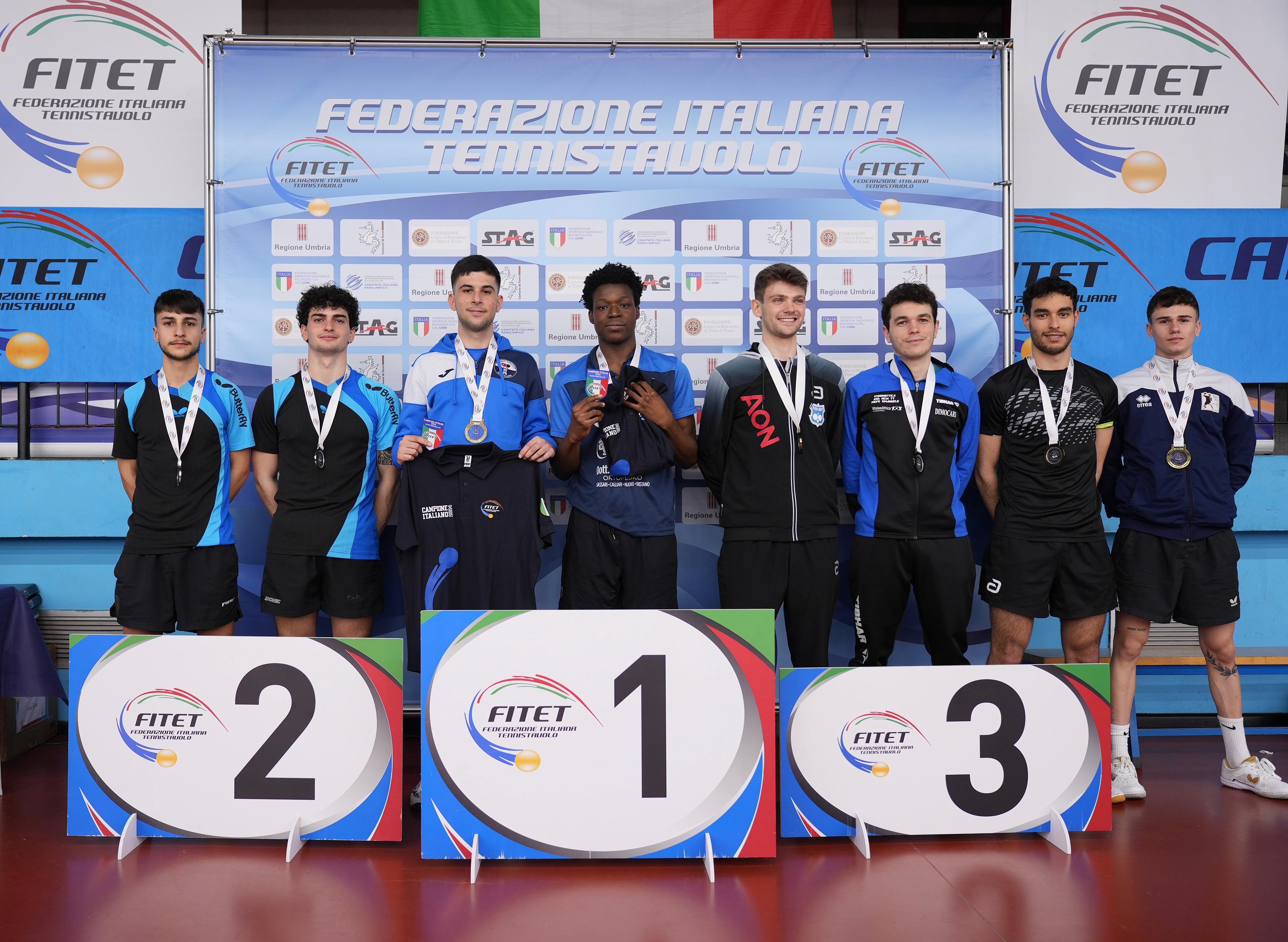 Campionati Italiani Giovanili Under 21 e Under 19 2024 podio del doppio maschile Under 21