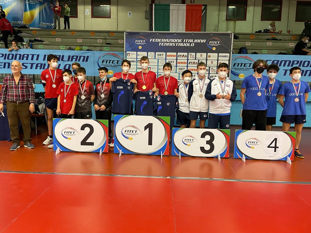 Campionati Italiani Giovanili a squadre 2022 podio Under 15 maschile