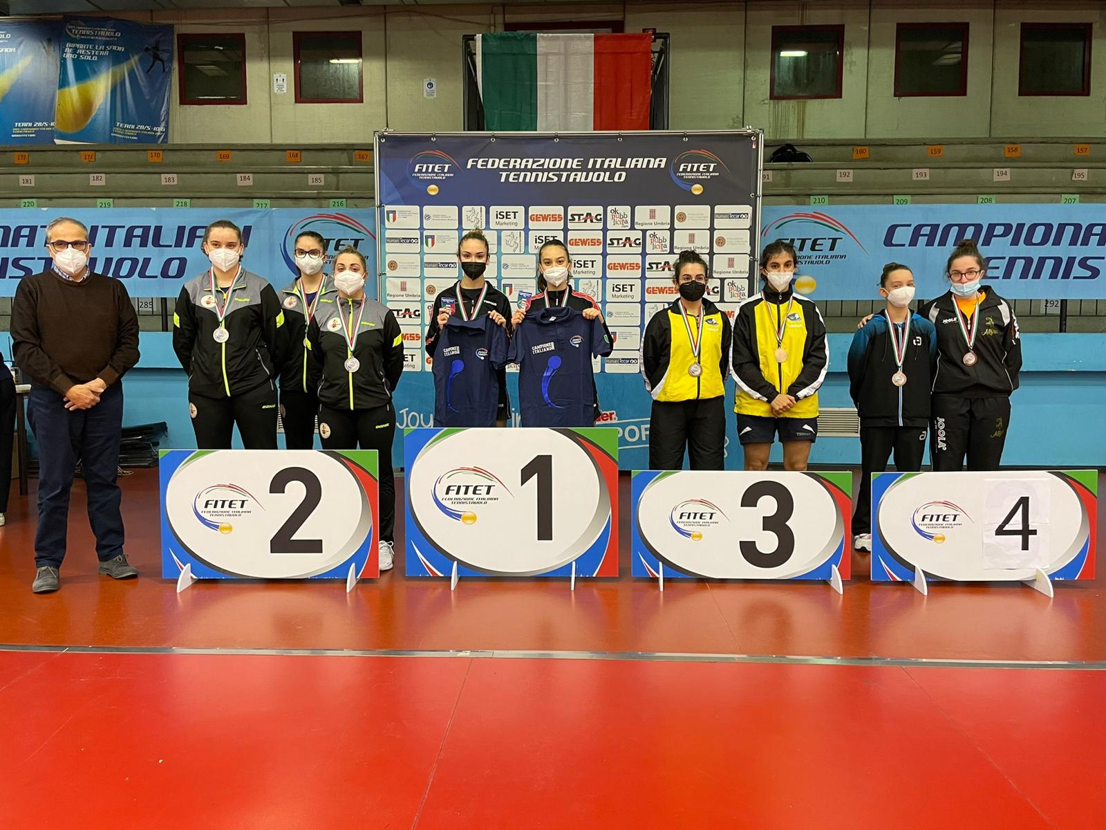 Campionati Italiani Giovanili a squadre 2022 podio Under 17 femminile