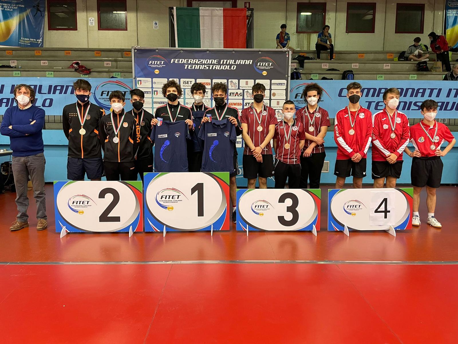 Campionati Italiani Giovanili a squadre 2022 podio Under 17 maschile