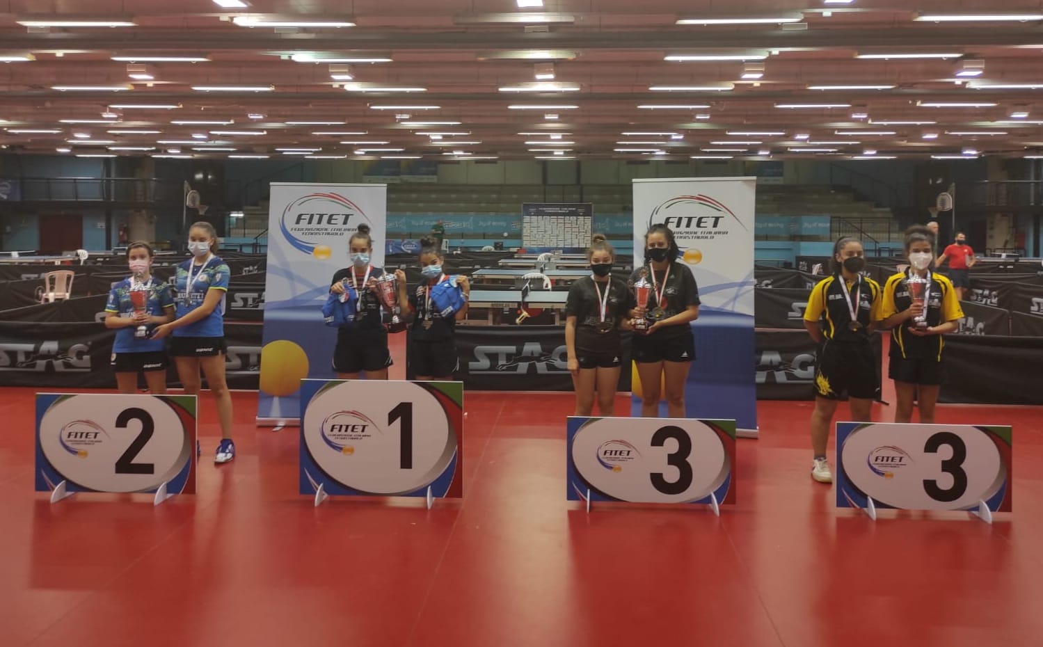 Campionati Italiani Giovanissimi Ragazzi e Allievi 2021 podio Allieve a squadre