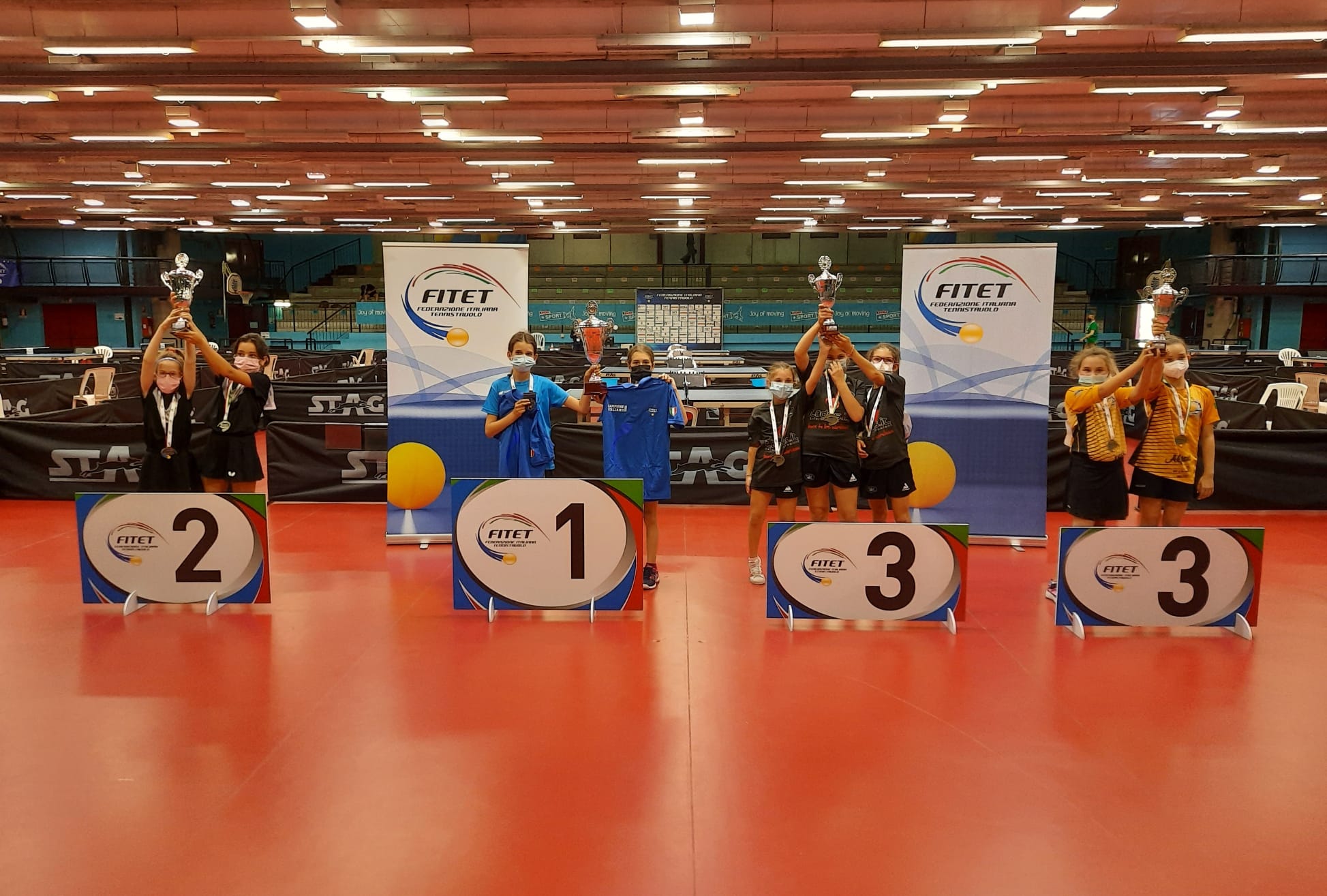 Campionati Italiani Giovanissimi Ragazzi e Allievi 2021 podio Giovanissime a squadre