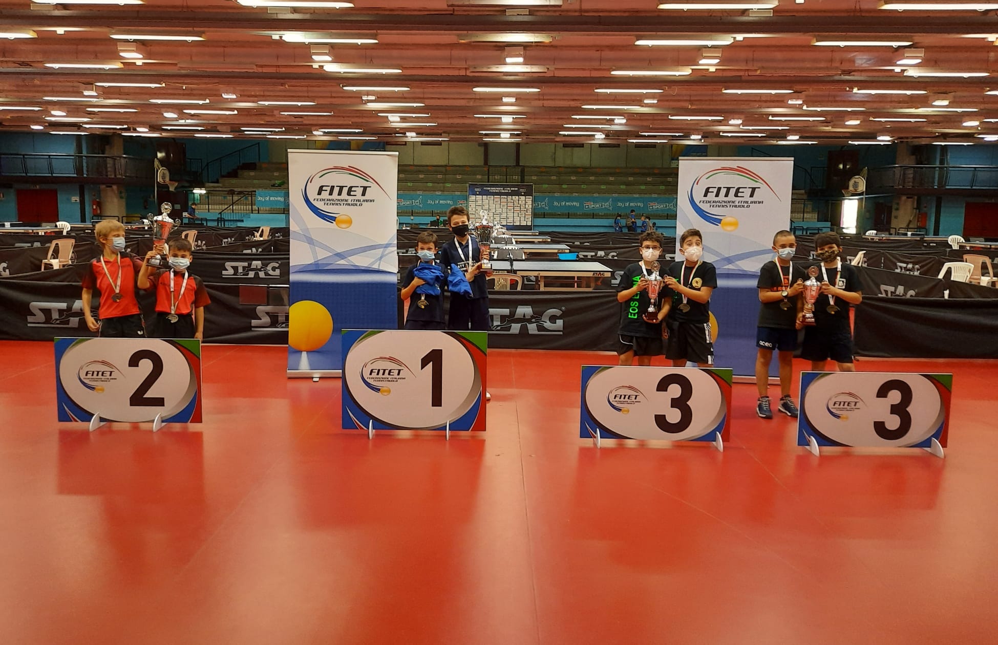 Campionati Italiani Giovanissimi Ragazzi e Allievi 2021 podio Giovanissimi a squadre