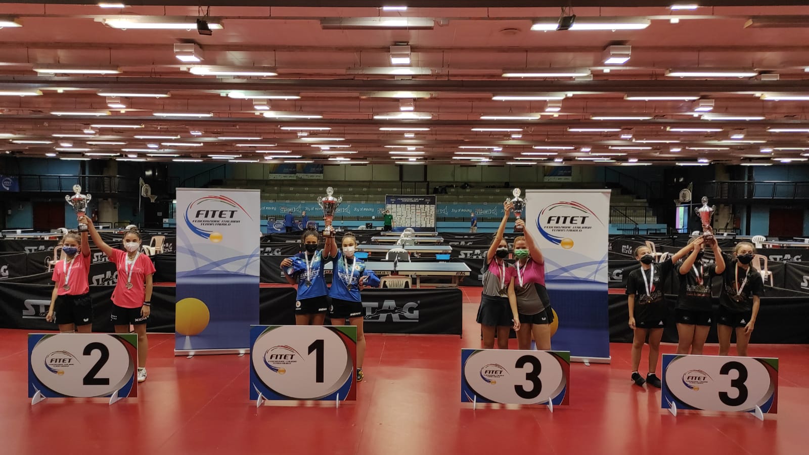 Campionati Italiani Giovanissimi Ragazzi e Allievi 2021 podio Ragazze a squadre
