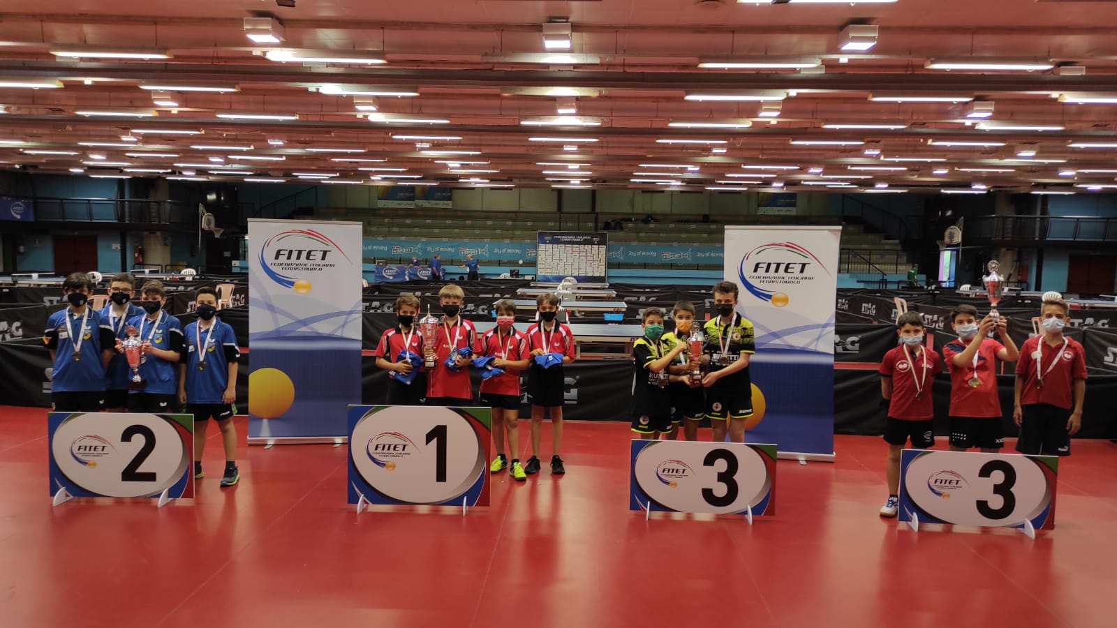 Campionati Italiani Giovanissimi Ragazzi e Allievi 2021 podio Ragazzi a squadre