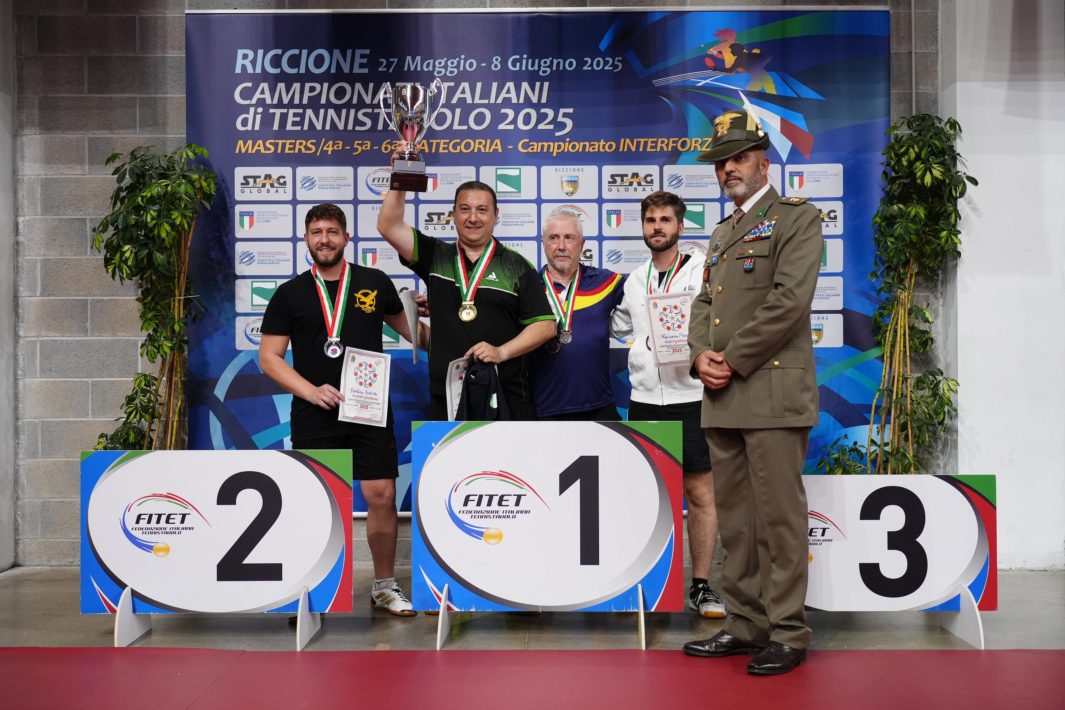 Campionati Italiani Interforze 2025 podio assoluto