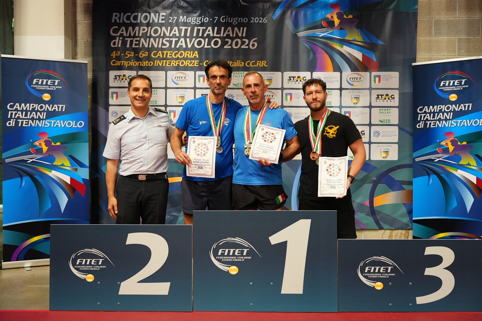 Campionati Italiani Interforze 2026 podio
