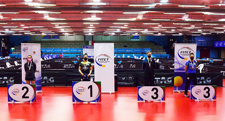 Campionati Italiani Juniores e Under 21 2021 podio singolare femminile Under 21