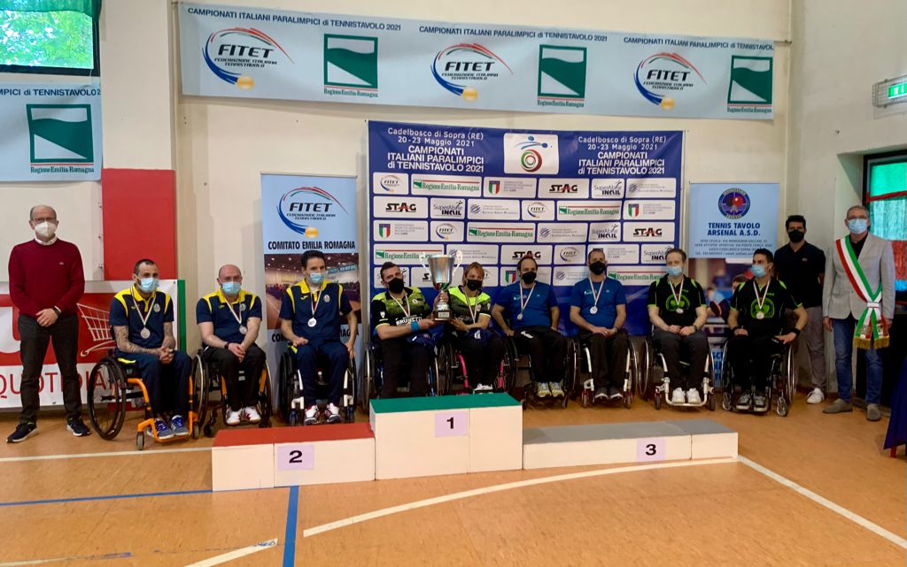 Campionati Italiani Paralimpici 2021 podio a squadre di classe 1 5