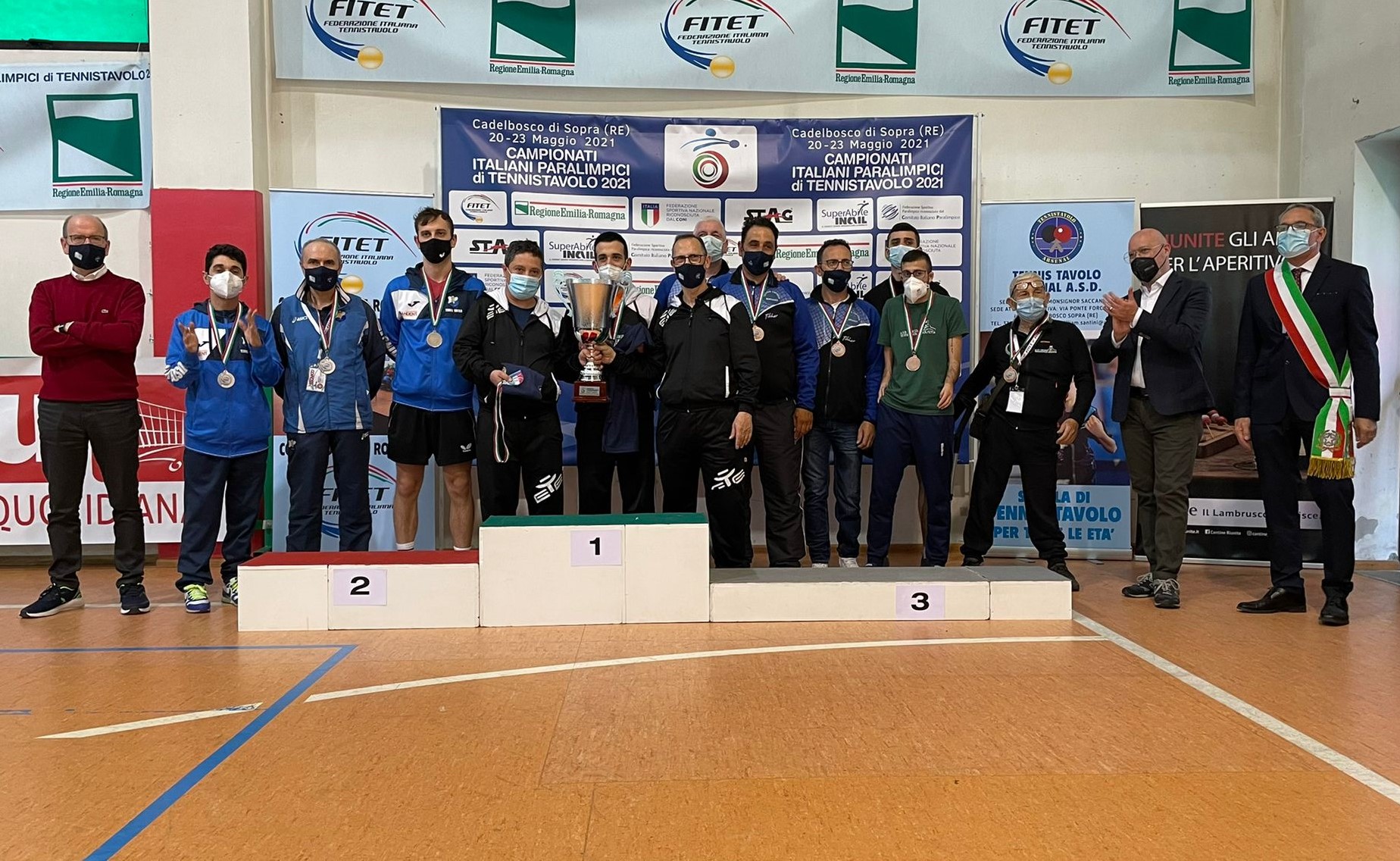 Campionati Italiani Paralimpici 2021 podio a squadre di classe 6 10