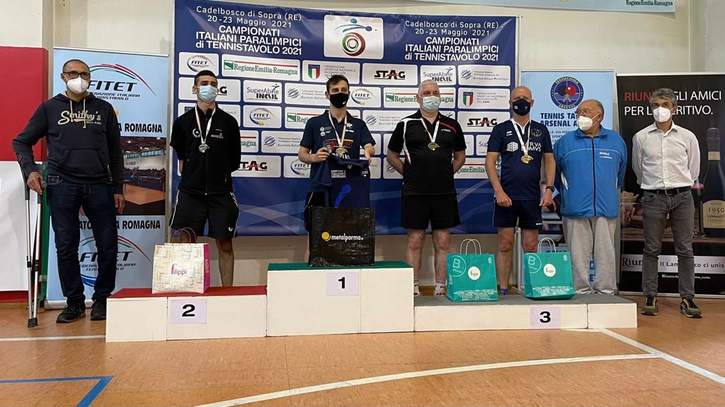 Campionati Italiani Paralimpici 2021 podio di classe 10 maschile