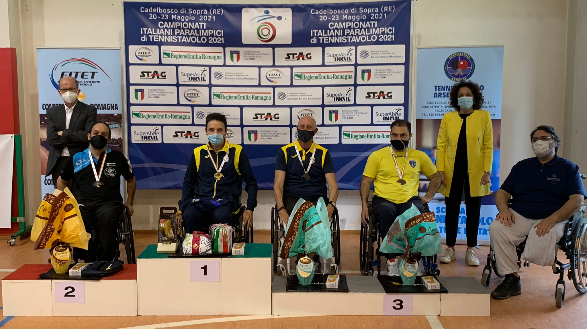 Campionati Italiani Paralimpici 2021 podio di classe 2 maschile