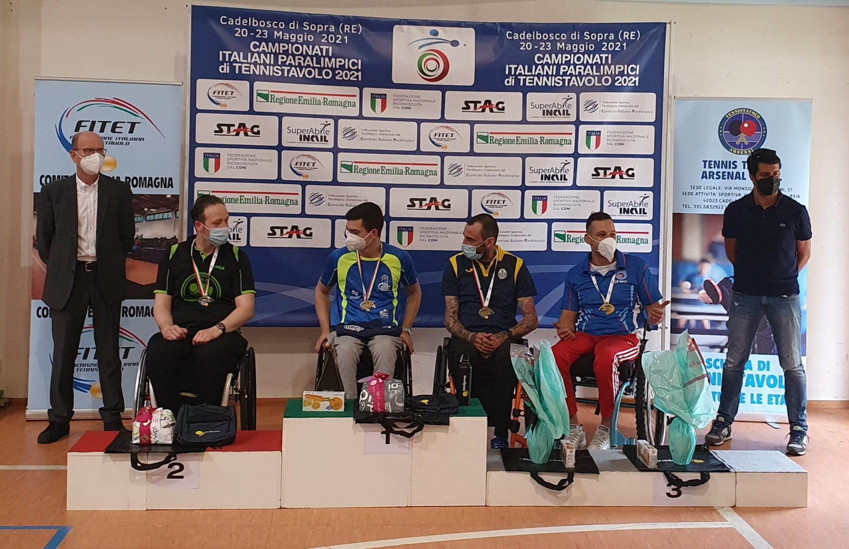 Campionati Italiani Paralimpici 2021 podio di classe 3 maschile
