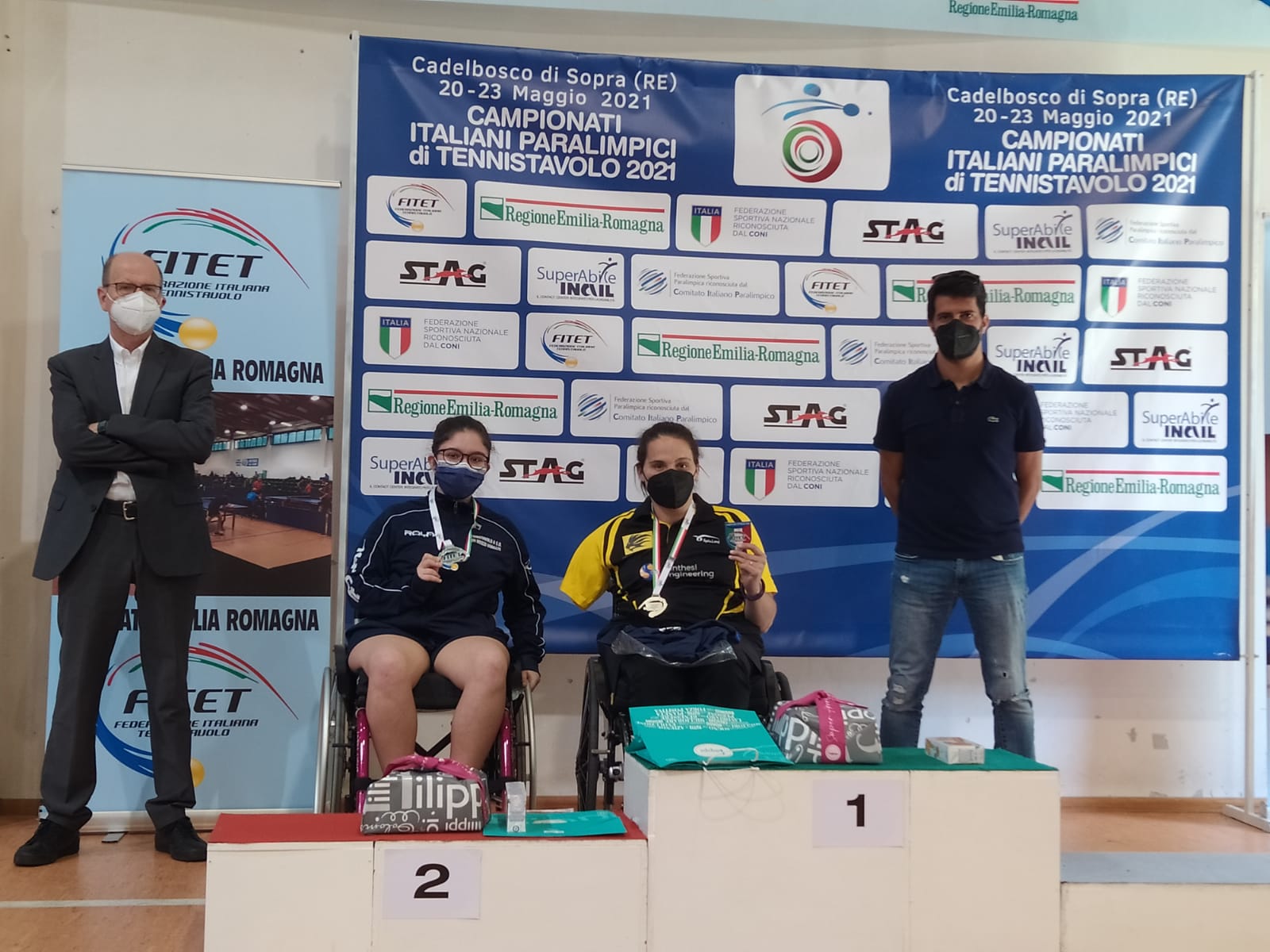 Campionati Italiani Paralimpici 2021 podio di classe 4 femminile