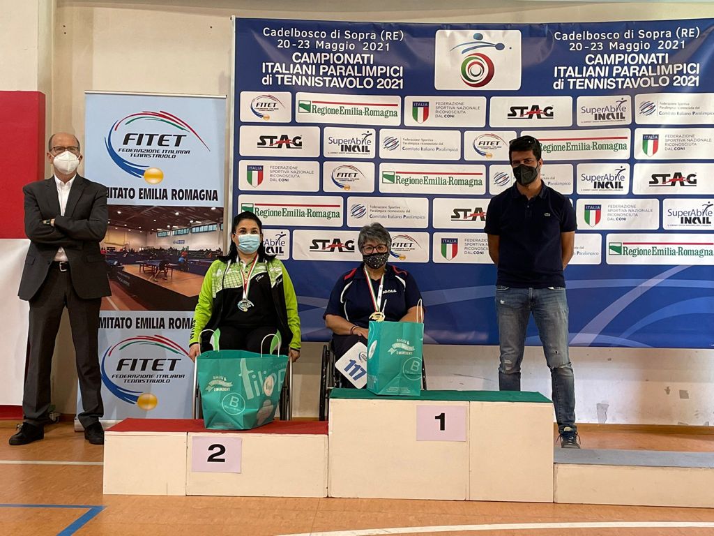 Campionati Italiani Paralimpici 2021 podio di classe 5 femminile