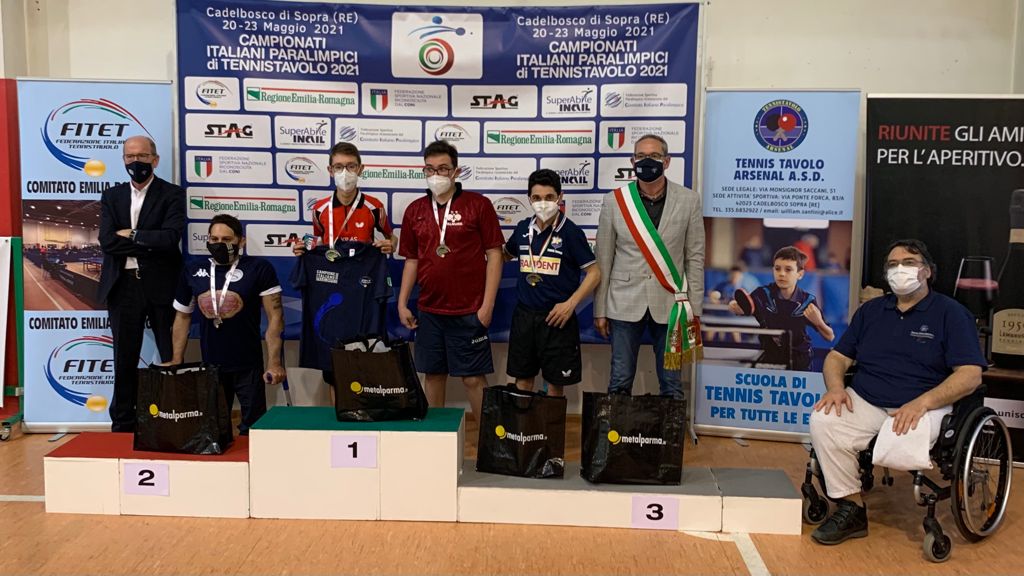 Campionati Italiani Paralimpici 2021 podio di classe 6 maschile