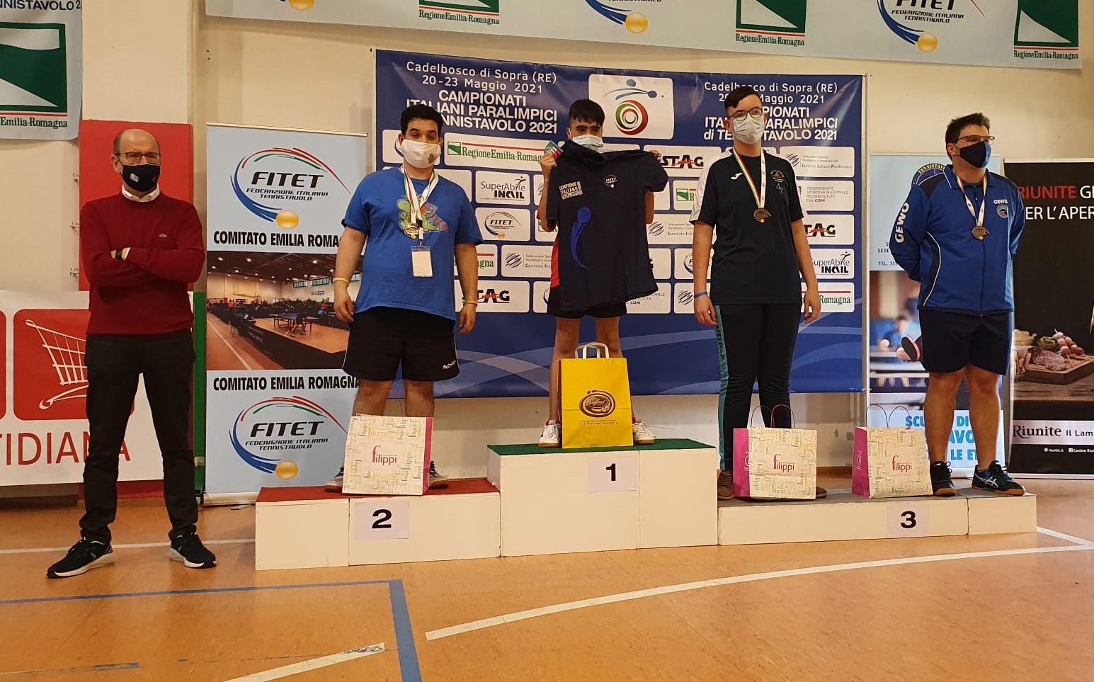 Campionati Italiani Paralimpici 2021 podio giovanile di classe 11