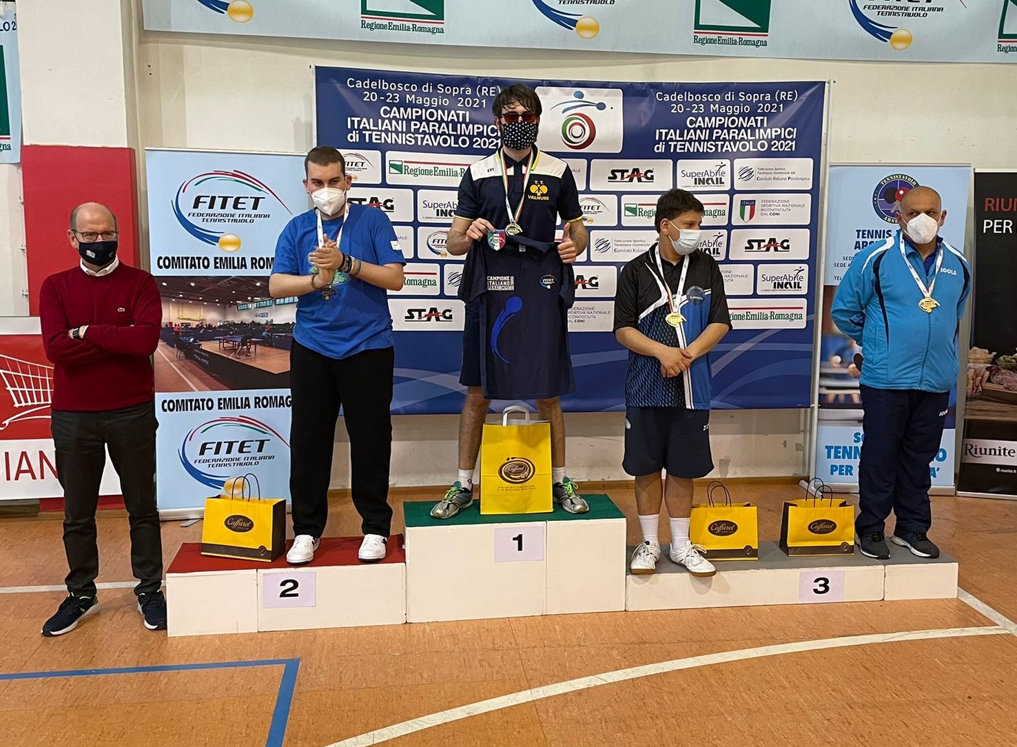 Campionati Italiani Paralimpici 2021 podio maschile di classe 11