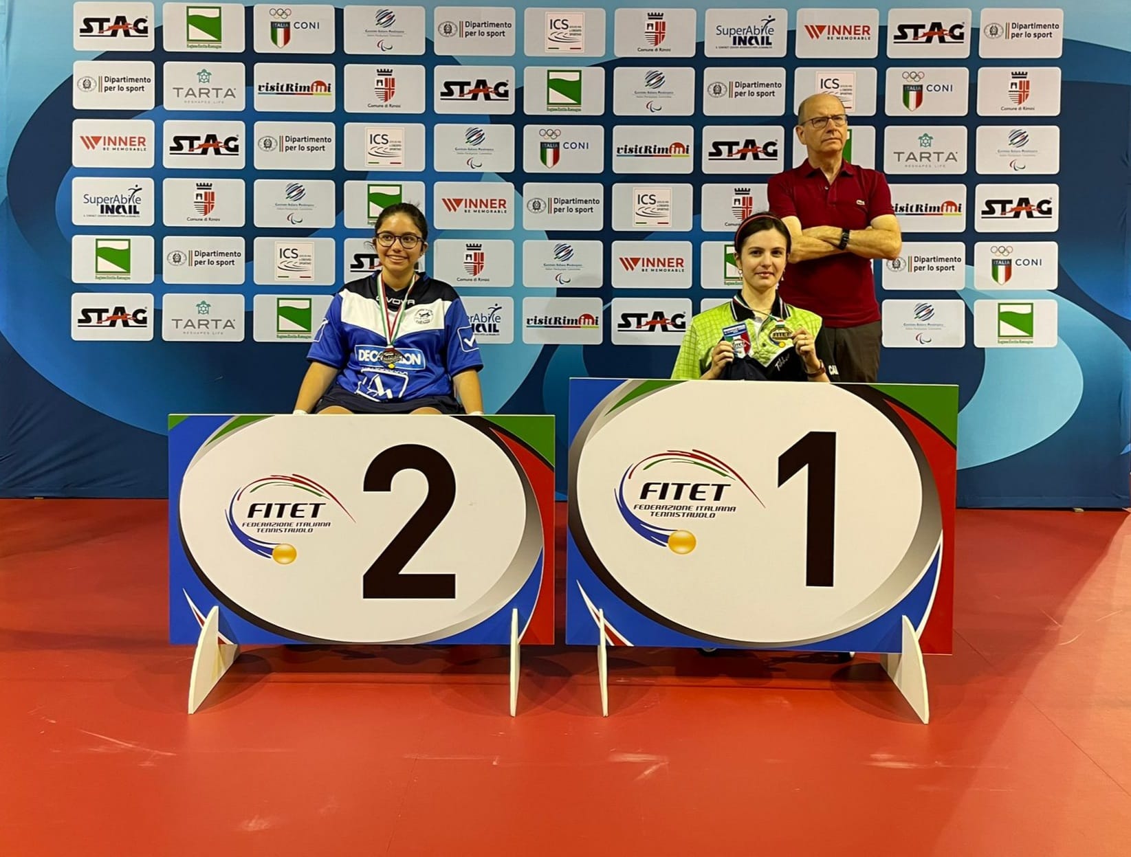 Campionati Italiani Paralimpici 2022 podio singolare giovanile femminile classe 1 5