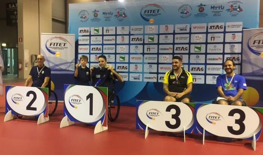 Campionati Italiani Paralimpici 2022 podio singolare maschile di classe 2