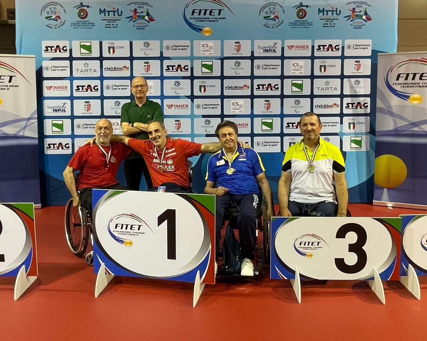 Campionati Italiani Paralimpici 2022 podio singolare maschile di classe 5
