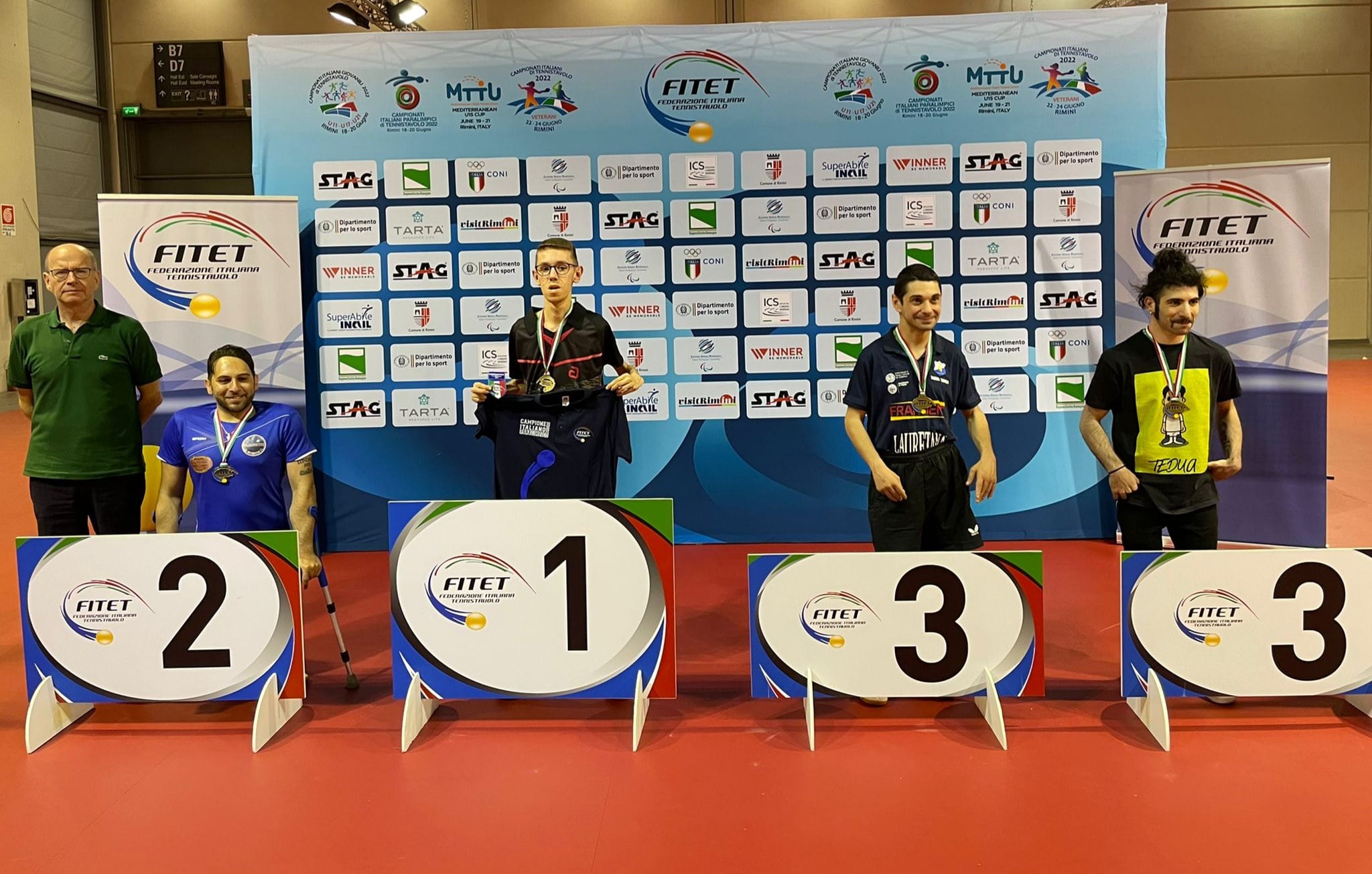 Campionati Italiani Paralimpici 2022 podio singolare maschile di classe 6