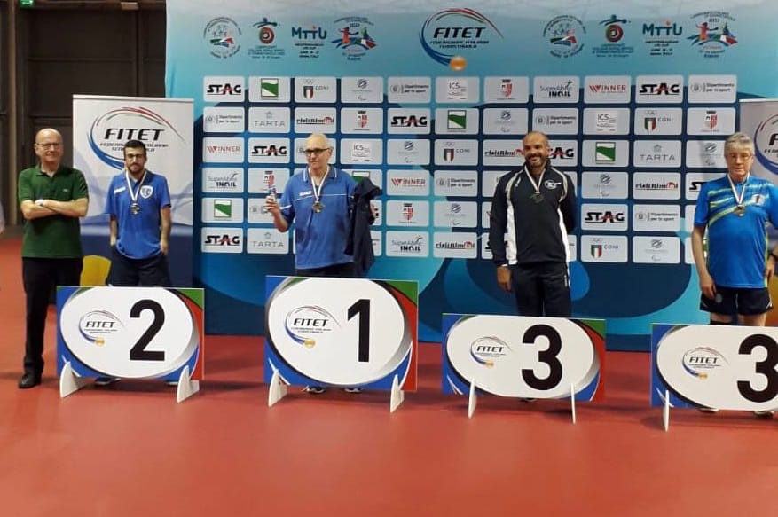 Campionati Italiani Paralimpici 2022 podio singolare maschile di classe 7