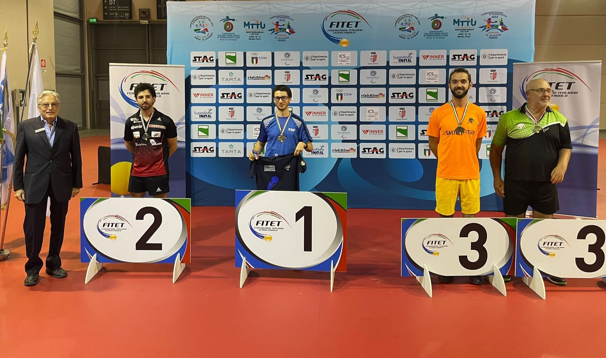 Campionati Italiani Paralimpici 2022 podio singolare maschile di classe 8
