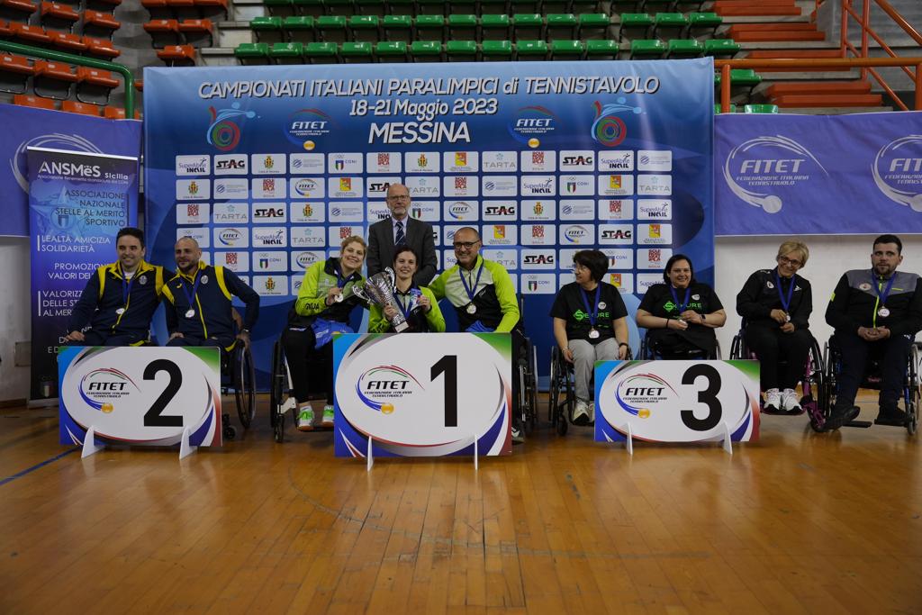 Campionati Italiani Paralimpici 2023 podio a squadre di classe 1 5