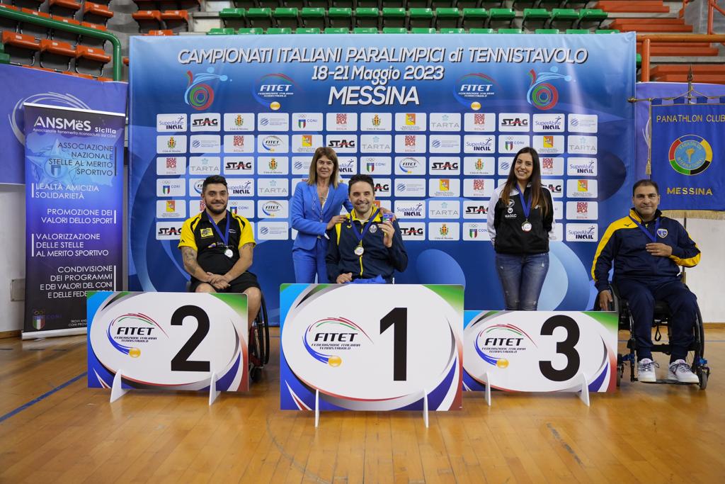 Campionati Italiani Paralimpici 2023 podio singolare maschile assoluto di classe 2