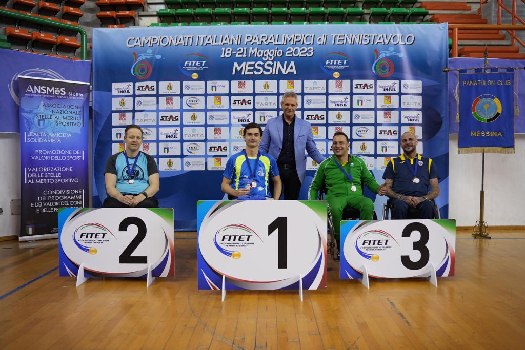 Campionati Italiani Paralimpici 2023 podio singolare maschile assoluto di classe 3