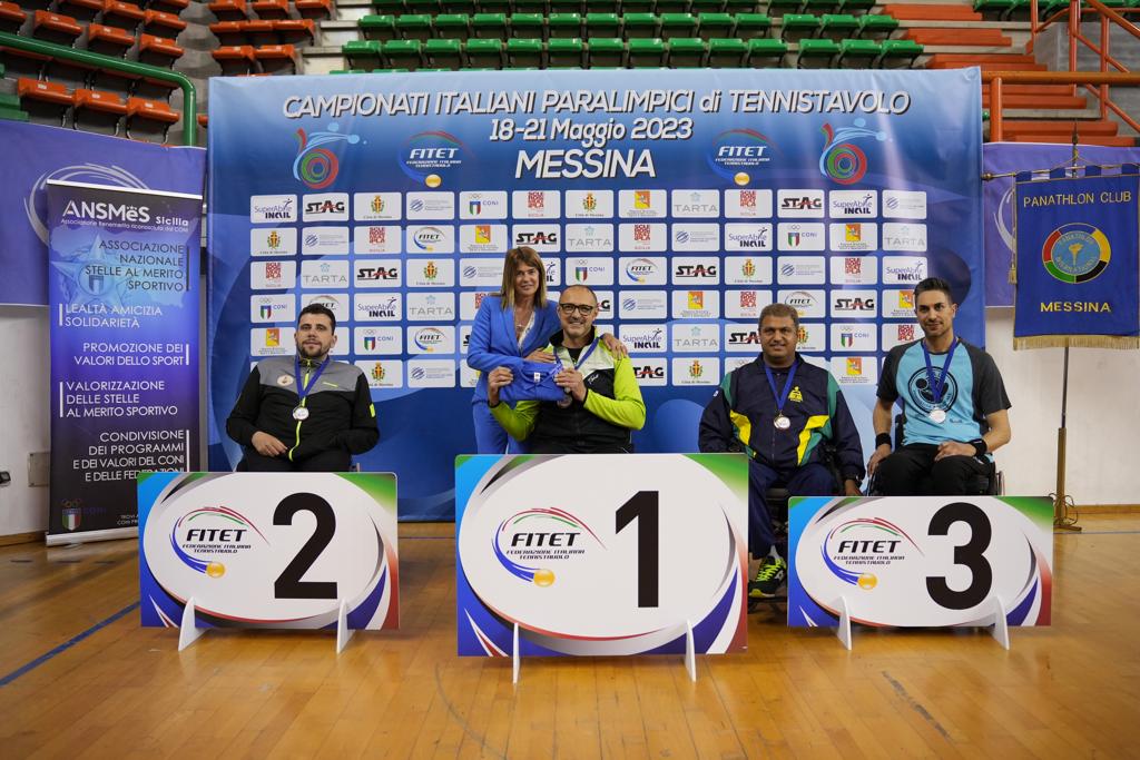 Campionati Italiani Paralimpici 2023 podio singolare maschile assoluto di classe 4