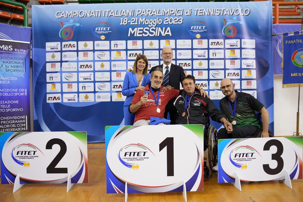Campionati Italiani Paralimpici 2023 podio singolare maschile assoluto di classe 5