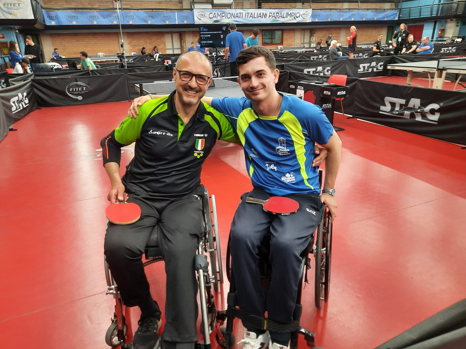 Campionati Italiani Paralimpici 2025 Davide Scazzieri e Matteo Orsi vincitori del doppio maschile di classe 1 5