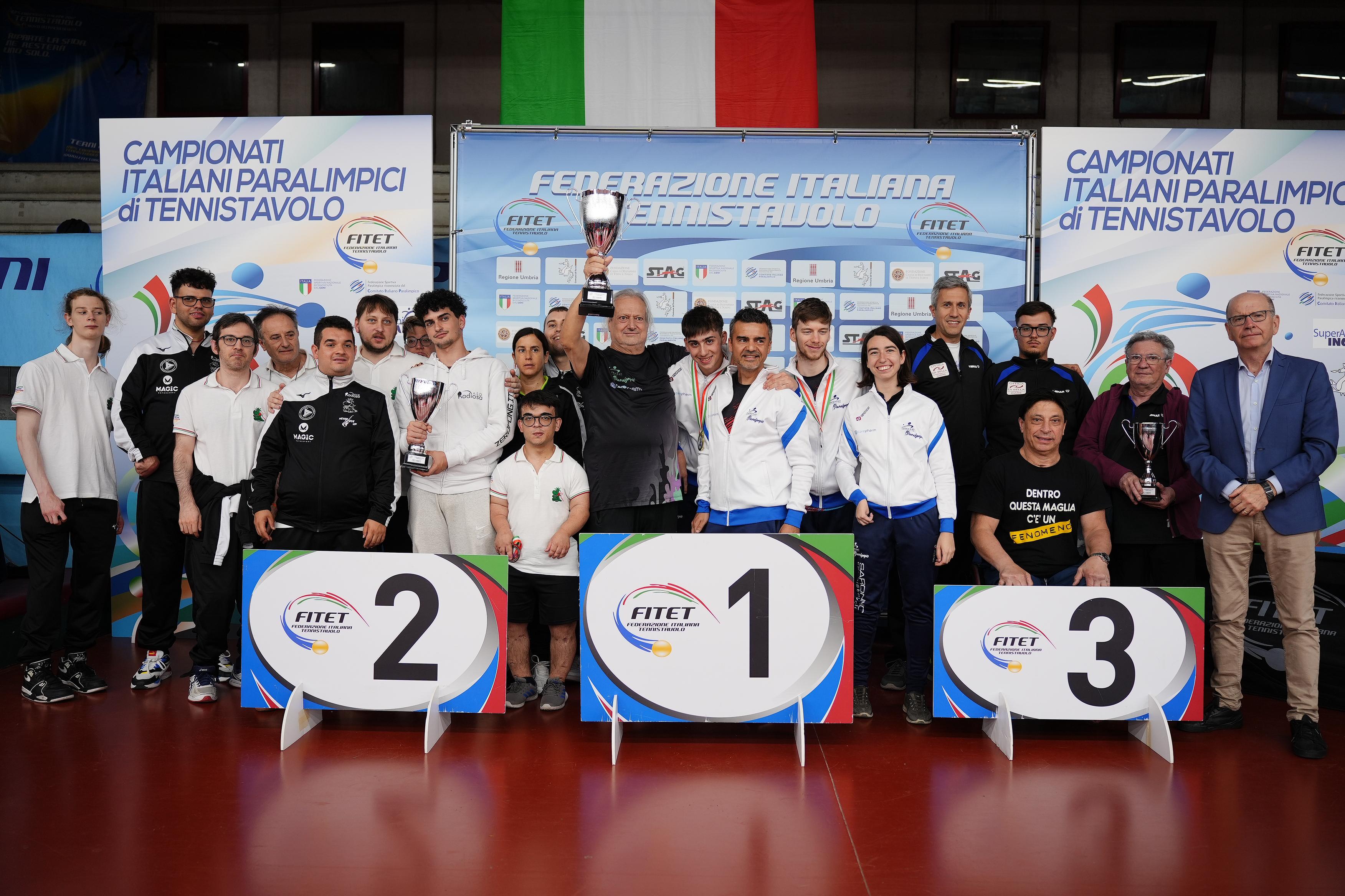 Campionati Italiani Paralimpici 2025 podio della classifica per società